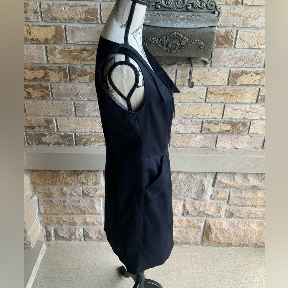 FIYONAS Sleeveless Asymmetrical Neckline Knee Length Dress Women’s Size 10 - Picture 13 of 16